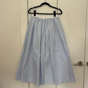 NACKIYE Almost Kelly Gingham Skirt with pearl detailing